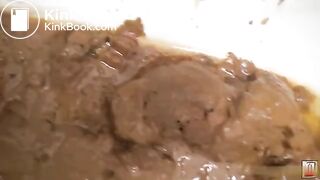 Cute Japanese goddess poops while talking dirty