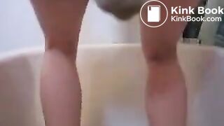 White panty poop. - video 2