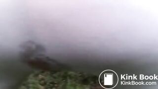 Another pair of white leggings becomes the victim