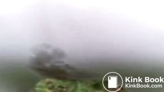 Another pair of white leggings becomes the victim