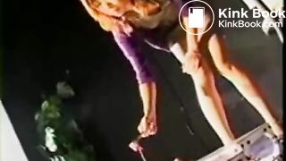 three sexy girls forcing a male slave to eat poop