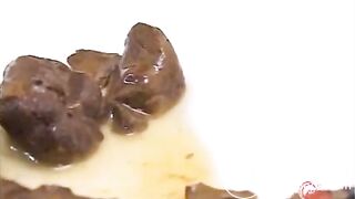 Woman eats, then defecates - part 3