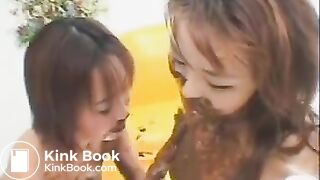 Japanese Girls Kissing Sensually With Poop
