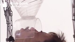 feeding her male slave with fresh shit