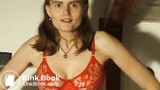 Hot slut enjoys scat sex with two guys