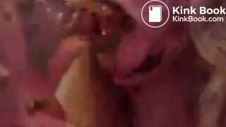 she sucks shitty dildo