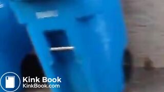 Crackhead lady takes a hot, wet shit on sidewalk