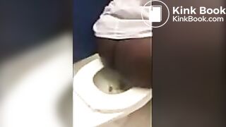 Black guy pooping