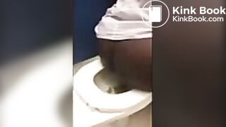 Black guy pooping