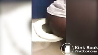 Black guy pooping
