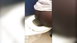 Black guy pooping