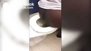 Black guy pooping