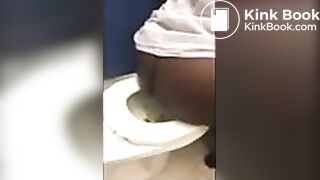 Black guy pooping