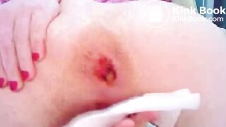 Girl webcam cell phone inside the butt