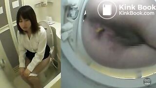 Poop and orgasm in the Japanese toilet