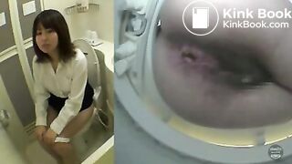 Poop and orgasm in the Japanese toilet