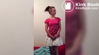 Panty poop under skirt