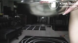 Lady takes a red dump