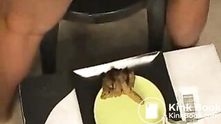 (Classic} Ebony Girl Shitting On Plate