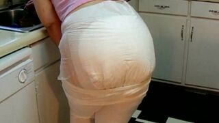 Poop a Diaper in Kitchen