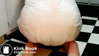 Poop a Diaper in Kitchen