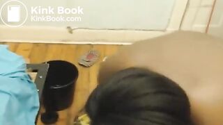 BBW Ebony with a BIG BOOTY BIG TITS scat enema