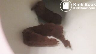 Preety girl pooping and do a little dirty talk