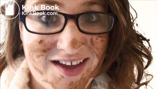 BBW smears shit on hair and sweater