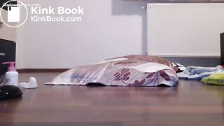 Cute teen with shit stained dildo