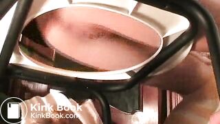 Hot babe shits on her slave