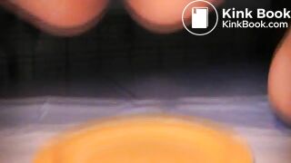 Chick is pooping on the plate