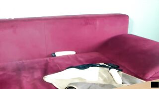 Webcam beautiful brunette anal show with shit accident