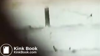 Blonde girl spied while pooping and smoking