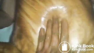 Smearing Poop On Her Beautiful Hairy Pussy