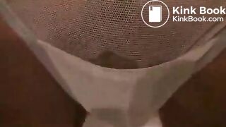 Girl poops diarrhea in mesh panties