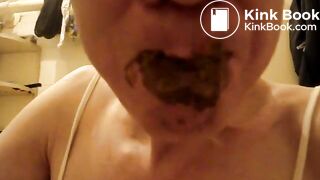 Eating her own shit
