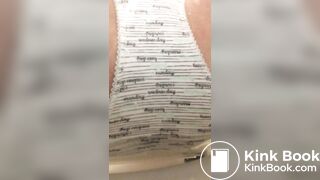 Shitting in panties over toilet