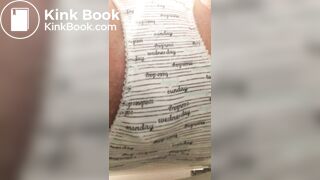Shitting in panties over toilet