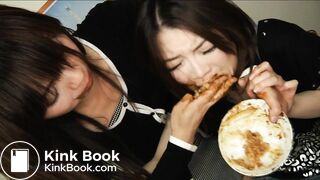 TAKING FRESH FECES STRAIGHT TO HER MOUTH