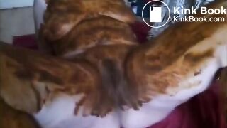 Shit loving girl - scat smearing slut babe