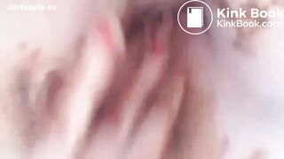 Young blonde swallowing her shit