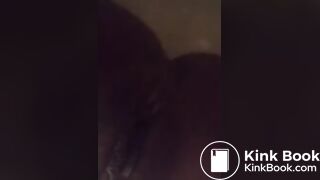 Black girl pooping on toilet