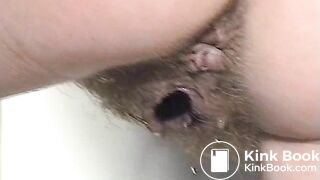 Nasty woman and man finger shit