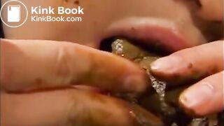 jap chick shits huge turds and vomit at same time