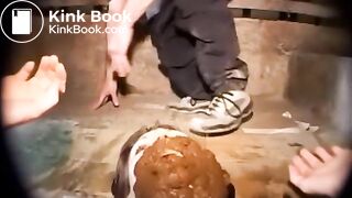 Basement skinny girl loves piss and shit