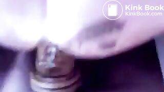 Fat mature anal riding with shit