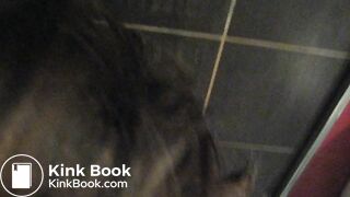 Latina hooker puking while sucking shitty cock