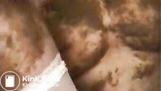 Shy Asian babes enjoy their first scat experience