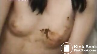 Shy Asian babes enjoy their first scat experience