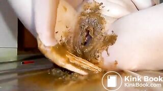 she stuffs her shit into her cunt